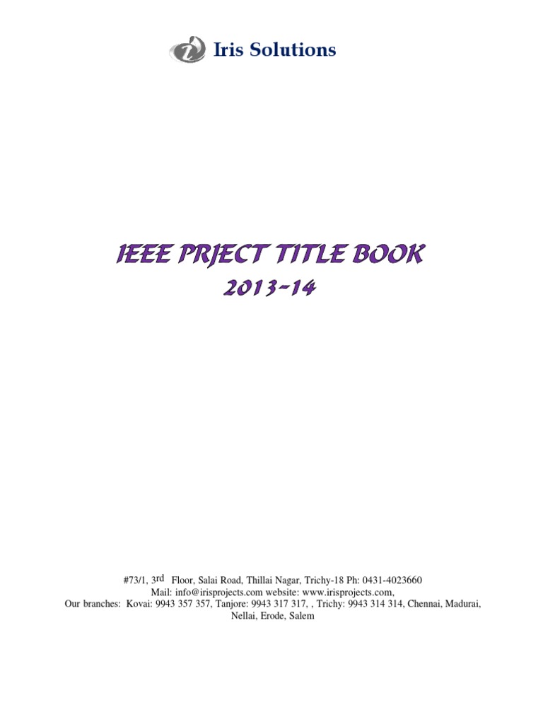 IEEE Project Titles on Networking 2013 | PDF | Wireless Ad Hoc Network ...