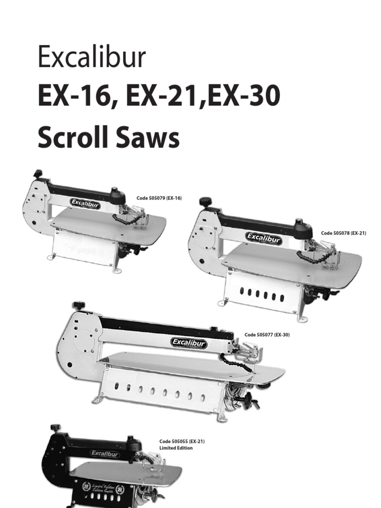 Axminster EX21 Scroll Saw manual Screw Recycling