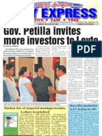 Gov. Petilla Invites More Investors To Leyte: Daily Express