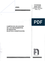 Covenin 3699-01 Campos de Aplicación de Los Instrumentos de Medicion Sujetos A Verificacion.