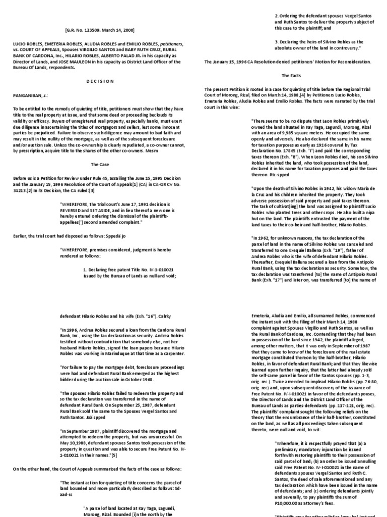 Property Cases 4 Co-Ownership | PDF | Title (Property) | Mortgage Law