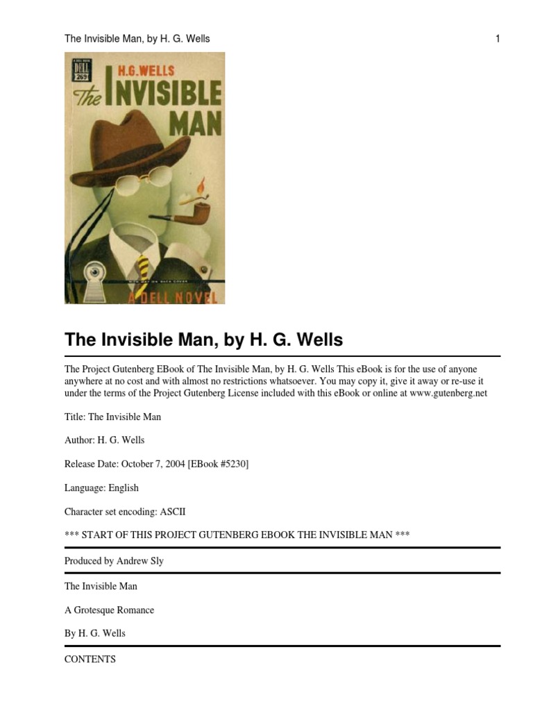 The Invisible Man: A Grotesque Romance | PDF | The Invisible Man