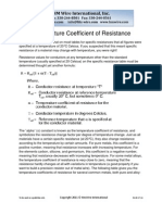 Temperature Coefficient of Resistance