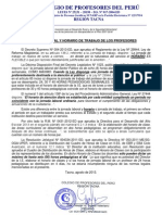 Jornada Laboral y Horario de Trabajo de Los Profesores