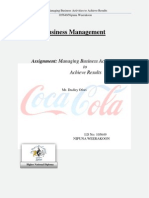 Managing Business Activities at Coca Cola