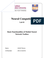 Basic Functionalities of Matlab Neural Network Toolbox