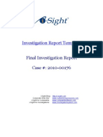 Investigation Report Template