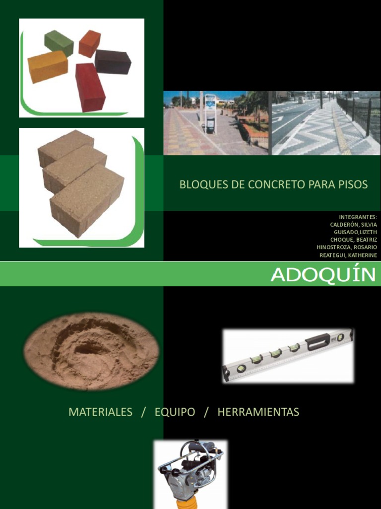 Revestimiento Pisos Bloques de Concreto 17-04-13 | Hormigón | Color