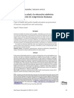 El cuidado en salud y la educación salubrista como promocion de competencias humanas y autonomia