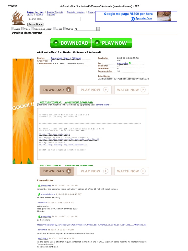 Office 2013 torrent pirate