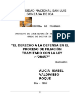 Proyecto de Tesis de Filiacion Dra. Miluska