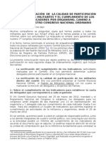 VERIFICACIÓN  DE  LA CALIDAD DE PARTICIPACIÓN DEL MILITANTE Y EL CUMPLIMIENTO DE LOS INDICADORES POR ORGANISMO.doc