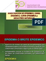 Investigación de epidemias, curvas epidemiológicas y desastres naturales