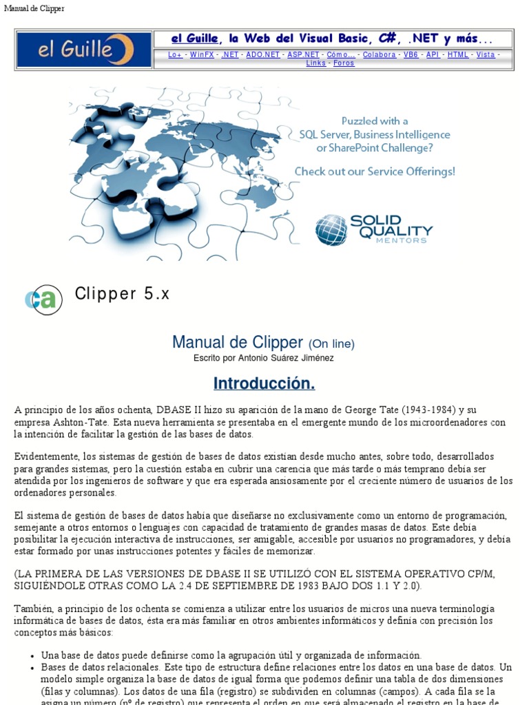 Manual de Clipper 5.x en Español | PDF | Archivo de computadora | Dos