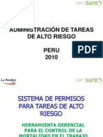 Administracion de Tareas de Alto Riesgo