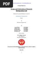 Download Design and Fabrication of Domestic Refrigeration Unit by Murali Krishnan SN159475659 doc pdf