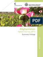 Afghanistan Opium Survey 2012 - Summary Findings