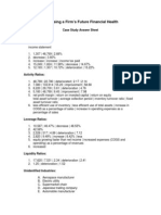 Case Study - Assessing A Firms Future Financial Health