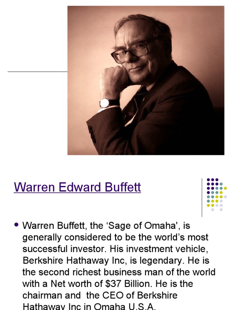 Warren Buffet | PDF | Warren Buffett | Business