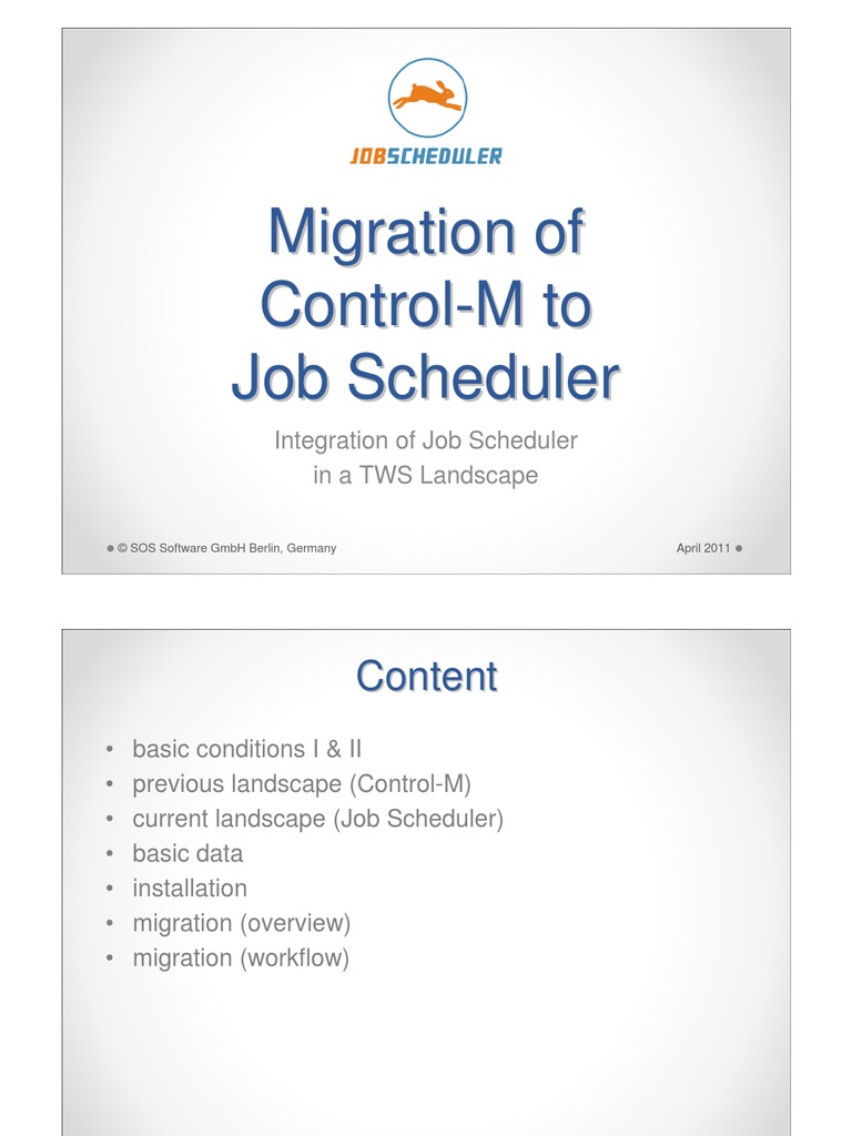 Job Scheduler Control m Migration En Server  Service