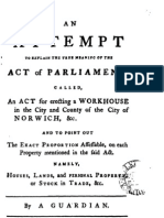 Norwich Workhouse Act 1712