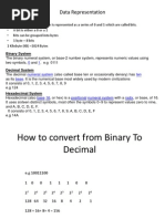 Representation of Numeric Data in Computer-1 | PDF | Decimal | Bit