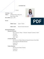 Curriculum Vitae Sample