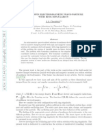 (Arxiv) About Spin Electromagnetic Wave-Particle With Ring Singularity (AA Chernitskii) (2011)