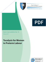 Tocolysis For Women in Preterm Labour Guidline