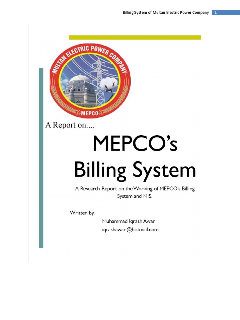 MEPCO Billing System Overview | PDF | World Wide Web | Internet & Web