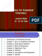 Statistics For Anal. Chem. - Lecture Notes - Xu Ly So Lieu