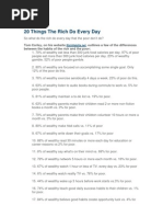 20 Things the Rich Do Every Day