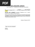 Ejemplo de Carta Responsiva en Obra Civil