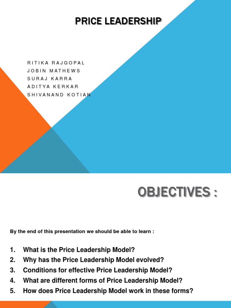 Price Leadership Oligopoly Demand