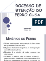 Processos de Obtenção Do Ferro Gusa