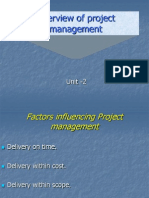 Overview of Project Management: Unit - 2