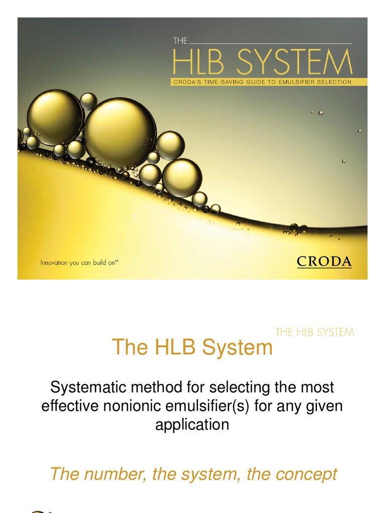 HLB+System Emulsion Surfactant