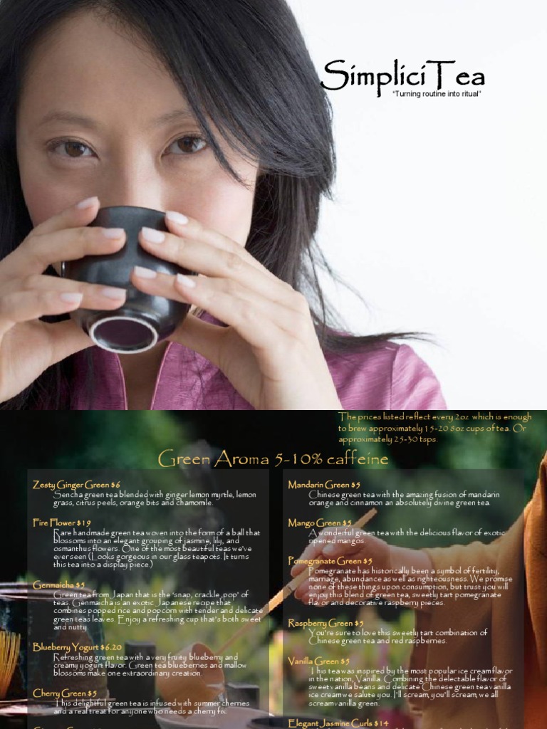 Simplicitea "Turning Routine Into Ritual" PDF Tea Hot Drinks