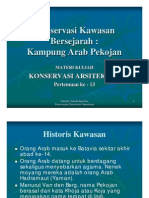 Minggu 13 Konservasi Kawasan Bersejarah Kampung Arab Pekojan