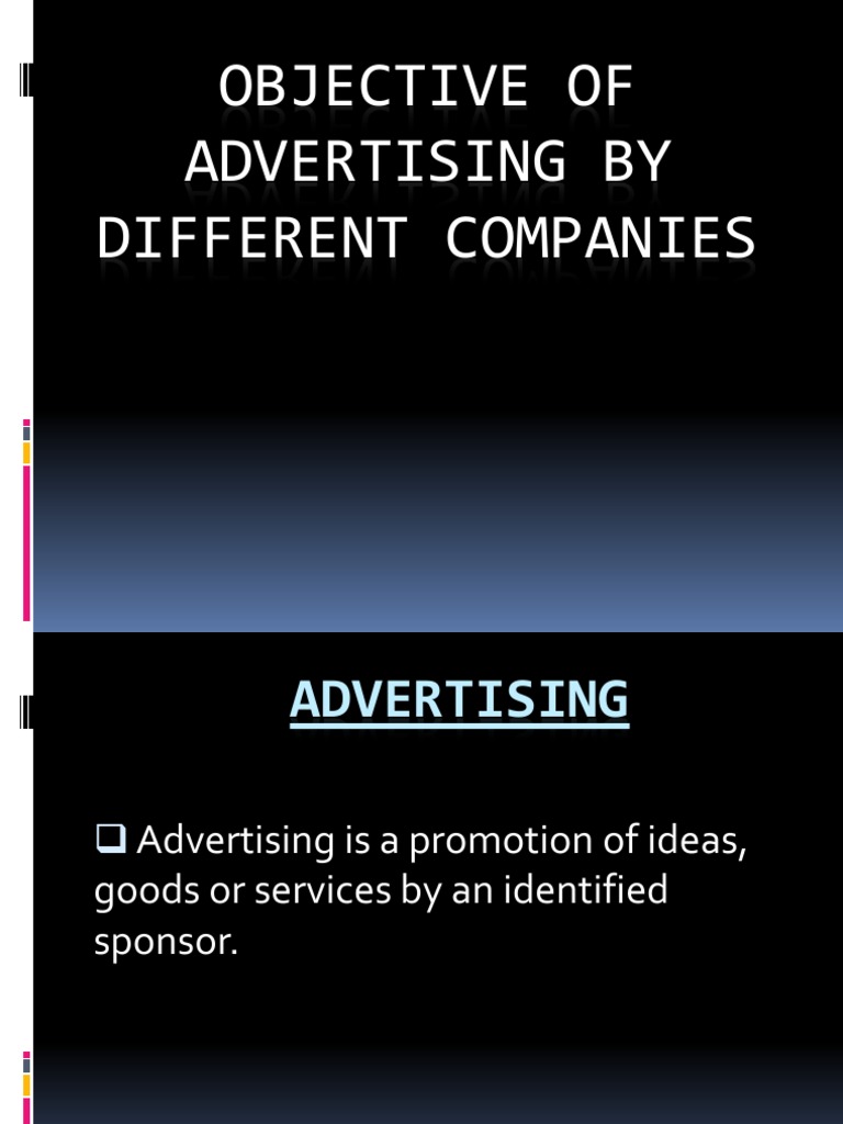 Objective of Advertising