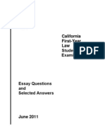 California First Year Law Student Exam