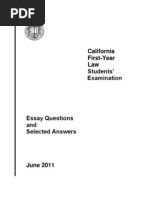 California First Year Law Student Exam