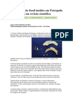 Fóssil inédito de peixe da era dos dinossauros é descoberto em MG