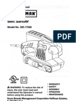 Craftsman Belt Sander Model 320.17559 Operator's Manual PDF