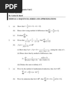 Cape Pure Mathematics Unit 2module 2: Sequences, Series and Approximations