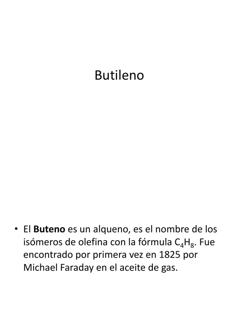 Butileno | PDF | Compuestos químicos | Química Orgánica