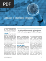 Confessions of a Conference Interpreting