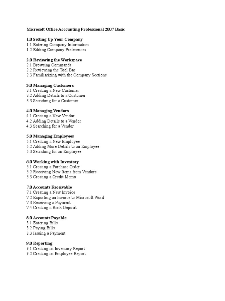 Microsoft Office Accounting 2007 Guide | PDF | Accounts Payable | Invoice