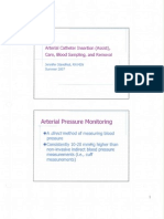 Arterial Line Info