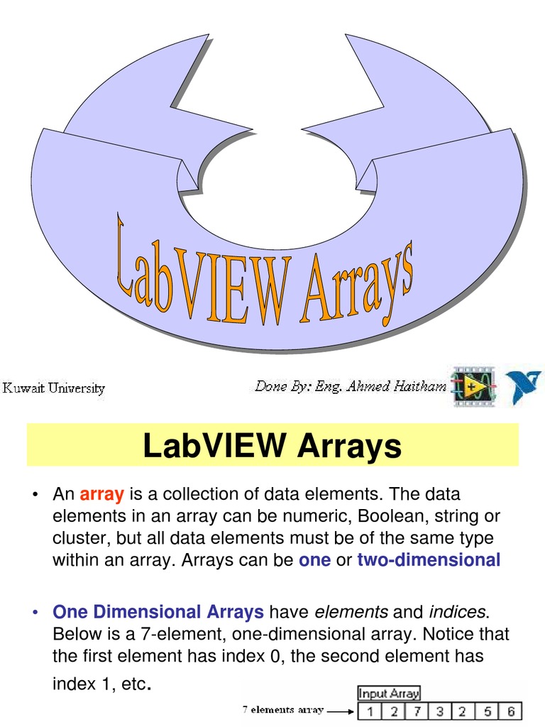 LabVIEW Arrays | PDF